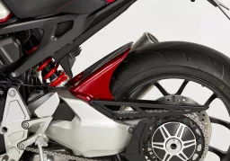 Parafango posteriore Sportsline con copricatena in alluminio