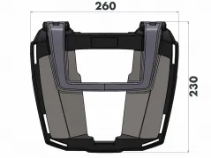 Easyrack topcasecarrier - nero per Honda XL 700 V Transalp