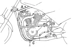 Barra di protezione del motore - cromata per Suzuki VX 800