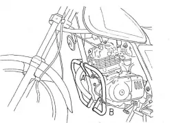 Barra di protezione del motore - cromata per Suzuki GN 125