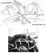 Set di protezioni laterali e superiori - cromato per Honda VT 600 C