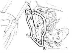 Barra di protezione del motore - cromata per Honda CB Two-Fifty