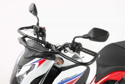 Barra di protezione della scuola guida anteriore - nera / <-2016 per Honda CB 650 F fino al 2016