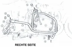 Barra di protezione del motore - cromata per BMW R 850 R del 2003 / R 1150 R