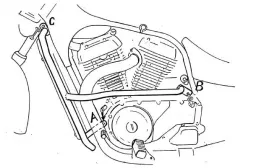 Barra di protezione del motore - cromata per Suzuki VS 600