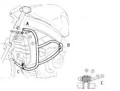 Barra di protezione del motore - nera per Honda X - 11