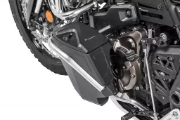 Cassetta porta attrezzi con paramotore - completa - in acciaio inox per Yamaha Tenere 700