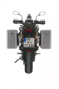 Kit valigie ZEGA Mundo per Kawasaki Versys 650 (2010-2014) volume 31/31, colore portavaligie nero, colore alluminio naturale
