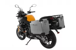 Sistema di valigie ZEGA Pro 45/45 litri con supporto in acciaio nero per Kawasaki Versys 650 (2010-2014)