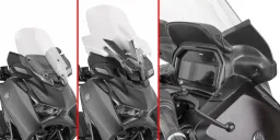 Seitliche Verkleidungs-Windabweiser, schwarz, für Yamaha X-Max 300 Tech Max (25-26)
