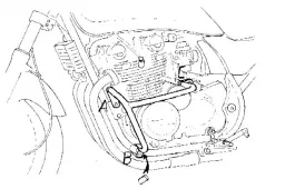 Barra di protezione del motore - cromata per Kawasaki Zephyr 750