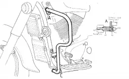Barra di protezione del motore - cromata per Suzuki VL 1500 / C 1500 LC Intruder