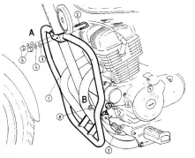 Barra di protezione del motore - cromata per Honda CA 125 Rebel