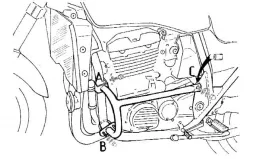 Barra di protezione del motore - cromata per Kawasaki ZRX 1100