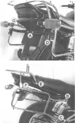 Set di protezioni laterali e top - nero per Yamaha XJR 1300 dal 2004 al 2006