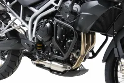 Barra di protezione del motore - nera per Triumph Tiger 800 / XC fino al 2014