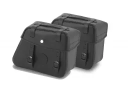 Set di borse in pelle robusta Ritaglio incl. chiusura a sgancio rapido - nero