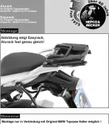 Alurack topcasecarrier - nero per BMW S 1000 XR (2015-2019)