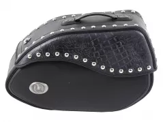 Borsa singola in pelle Nero avorio adatta per portaborse in pelle tipo tubo