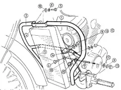 Barra di protezione del motore - cromata per Honda VT 750 D2 Black Widow