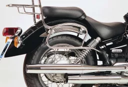 Portapacchi per borse laterali in pelle - cromato per Yamaha XVS 125 Drag Star