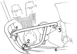 Barra di protezione del motore - cromata per Honda CB 750 F sevenfifty del 1992