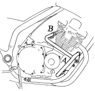 Barra di protezione del motore - cromata per Yamaha XJ 900 S Diversion del 1994