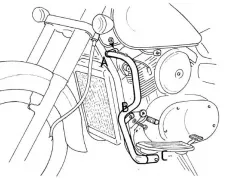 Barra di protezione del motore - cromata per Kawasaki VN 1500 Classic