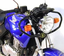 Barra di protezione della scuola guida anteriore - nera per Honda CB 500 / S del 1993