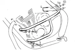 Barra di protezione del motore - cromata per Yamaha XJ 600 Diversion