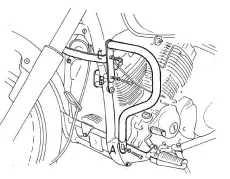 Barra di protezione del motore - cromata per Yamaha XVS 650 Drag Star
