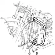 Barra di protezione del motore - cromata per Triumph Thruxton fino al 2015