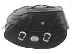 Borsa singola in pelle Buffalo nera destra per porta C-Bow