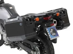 Sidecarrier Ritaglio in acciaio inossidabile incl. Scatole laterali Xplorer nere per Suzuki V-Strom 650 L2 / XT ABS (2012-2016)