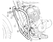 Barra di protezione del motore - cromata per Honda CMX 250 Rebel