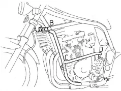 Barra di protezione del motore - nera per Suzuki GSF 600 S / N Bandit 1996-1999