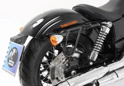 Ritaglio del supporto per borsa da sella - nero per Harley-Davidson Dyna Low Rider / Wide Glide / Street Bob / Fat