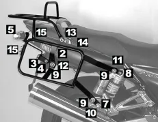 Sidecarrier Lock-it - nero per Yamaha XJR 1300 dal 2004 al 2006