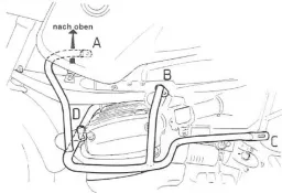 Barra di protezione del motore - nera per BMW R 850/1100 GS