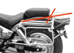 Sidecarrier permanente montato - cromato per Suzuki VZ 800 Marauder