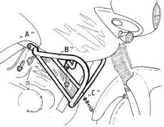 Barra di protezione del motore - nera per Triumph Tiger del 1999