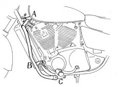 Barra di protezione del motore - cromata per Honda VT 1100 C2 Shadow del 1995