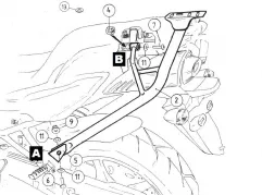 Alurack Topcasecarrier - argento per Yamaha FZ 6 / Fazer del 2007