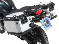 Ritaglio del supporto laterale in acciaio inossidabile incl. Bauli laterali Xplorer argento per BMW F 750 GS (2018-2023)