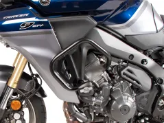 Barra di protezione motore nera con cuscinetti di protezione per Yamaha Tracer 9 GT / GT+ / Y-AMT (2025-)