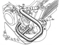 Barra di protezione del motore - nera per Yamaha XTZ 750 Super T? N? R?