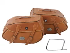 Set borse da sella Buffalo sandbrown per portaborse a tubo