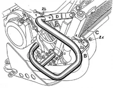 Barra di protezione del motore - bianca per Yamaha XTZ 750 Super T? N? R?
