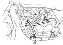 Barra di protezione del motore - cromata per Kawasaki Zephyr 550