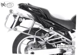 Sidecarrier montato permanente - argento per Yamaha FZ6 / Fazer